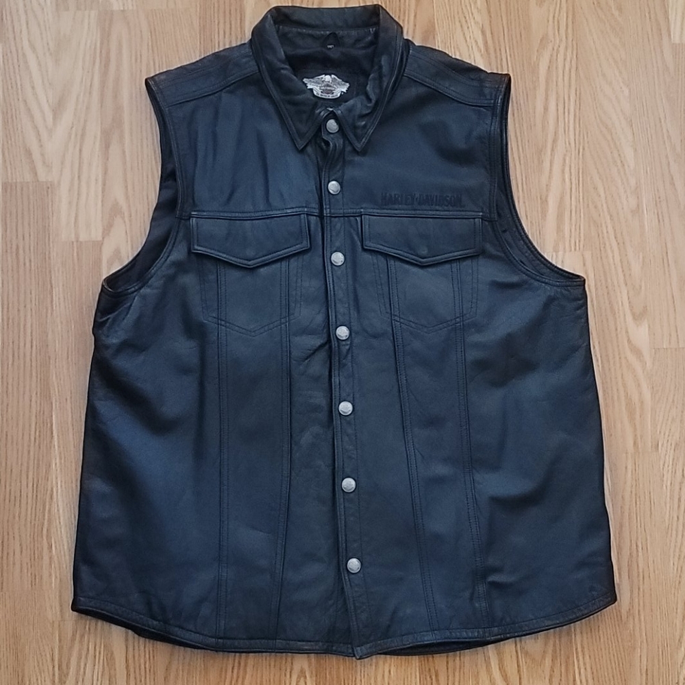 Harley-Davidson leather shirt vest